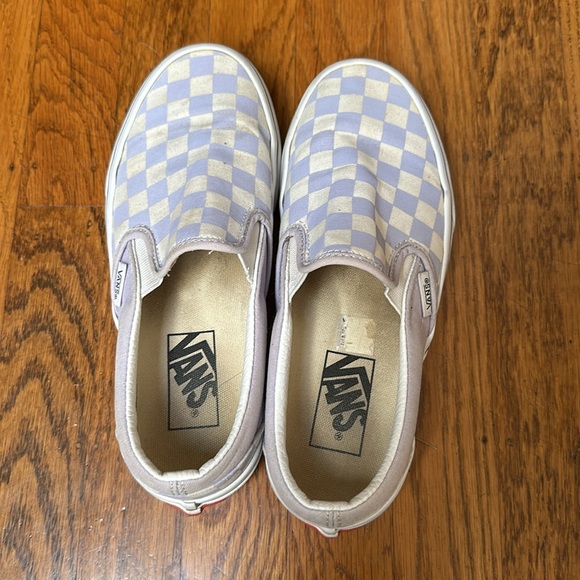 Lavender and White checkered print vans - Picture 2 of 6
